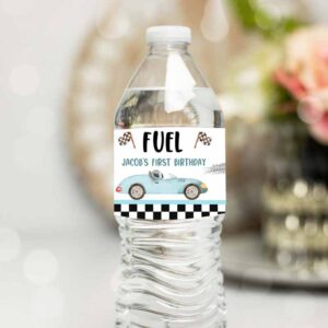 Racing Car Invitation, Race Car Water Bottle Labels, Race Car Birthday Party, Fuel Racing Invitation