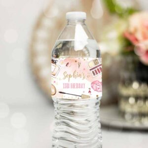 Glitz And Glam Invitation, Spa Makeup Party, Water Labels Glitz And Glam Birthday Party, Blush Invitation