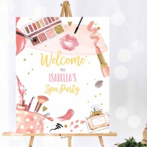 Spa Party Invitation, Spa Party, Birthday, Welcome Sign Glamour Party, Spa Birthday Girl Invitation