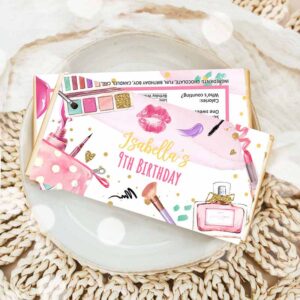 Glitz And Glam Invitation, Spa Party, Candy Bar Wrapper Glitz and Glam Birthday, Label Fashion Invitation