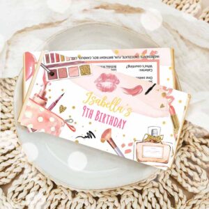 Glitz And Glam Invitation, Spa Party, Candy Bar Wrapper Glitz and Glam Birthday, Labels Fashion Invitation