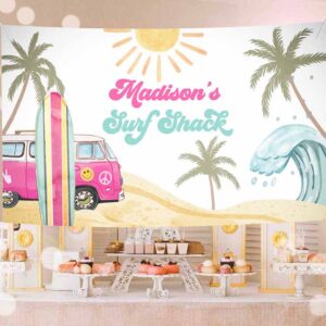 Surfing Invitation, Surf Birthday, Backdrop Banner Surf's Up Birthday, Girl First Birthday, Surfing The Invitation