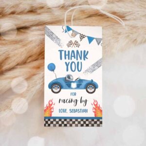 Racing Car Invitation, Two Fast Birthday, Favor Tag, Race Car Party, Favor Tag, Race Invitation