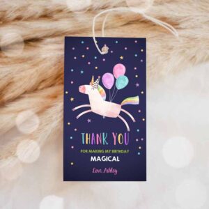 Rainbow Invitation, Unicorn Favor Tag, Drive By Birthday Party, Parade Magical Rainbow Invitation