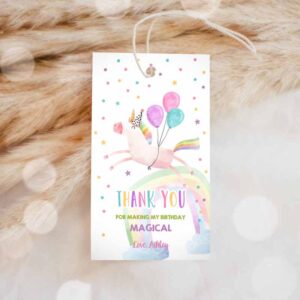 Rainbow Invitation, Unicorn Favor Tags, Drive By Birthday, Favor Party, Parade Magical Rainbow Invitation
