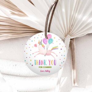 Unicorn Invitation, Unicorn Favor Tags, Unicorn Birthday Party, Thank You Gift Tags Invitation