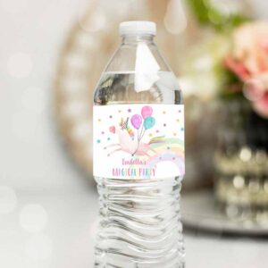 Unicorn Invitation, Unicorn Water Bottle Labels, Unicorn Birthday, Girl Magical Unicorn Party Decor Invitation