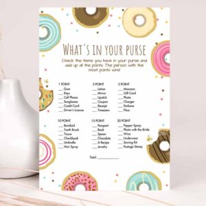 Oh What Fun Invitation, Whats in Your Purse Bridal Shower Invitation