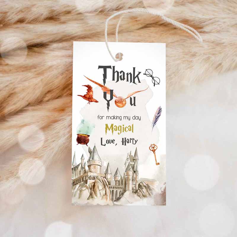 1 editable wizard favor tags wizard thank you tag wizard birthday gift tag wizard baby shower wizardry magical digital corjl template 0440 1