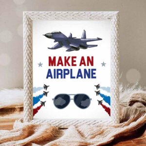 Airplane Invitation, Make an Airplane Sign Airplane Birthday Party Fighter Jet Fighter Invitation