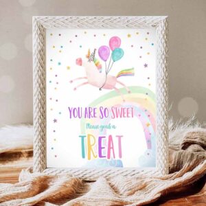 Donut Invitation, Unicorn Birthdays Donut Sign Birthday, Treat Sign Dessert Table Magical Invitation