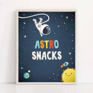2 astro snacks food space party sign outer space birthday sign astronaut party table space decor boy snacks sign rocket party printable 0046 1