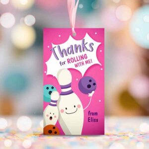 2 editable bowling favor tags bowling party boy bowling thank you tags label tags rolling with me labels bowling birthday template corjl 0324 1