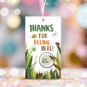 2 editable bug favor tags bug birthday bugs thank you tags label bug party insect gift tags bugging out beeing template printable corjl 0090 1
