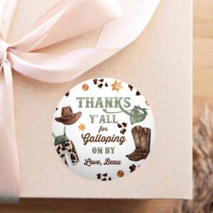 2 editable cowboy birthday party circle square favor tags wild west cowboy rodeo birthday party southwestern ranch party instant download qo 1