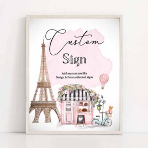 2 editable custom sign french paris sign french patisserie parisian eiffel tower cafe floral table sign decor 8x10 download printable 0441 1