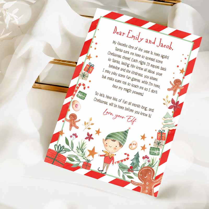 2 Editable Elf Arrival Letter Return Letter Christmas Elf Im Back Elf Welcome Christmas Elf Letter From Your Elf Printable Template 0358