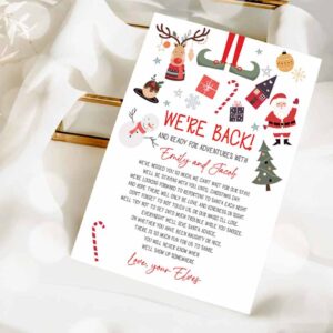 2 editable elf arrival letter return letter christmas elf were back elf welcome hello letter from elves boy and girl printable template 0496 1