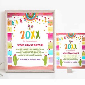2 editable fiesta time capsule mexican birthday party cactus uno succulent boy girl first birthday 1st download corjl template printable 0134 1