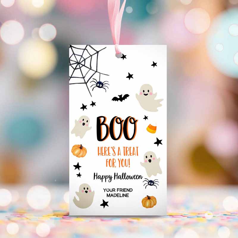 2 editable halloween favor tag boo gift tag costume party trick or treat favor tag birthday party download printable template corjl 0418 0261 1