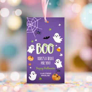 2 editable halloween favor tag boo gift tags costume party trick or treat favor tag birthday party download printable template corjl 0418 0261 1