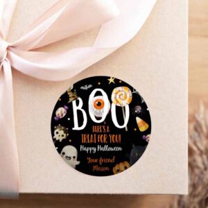 2 editable halloween favor tag boo gift tags costume party trick or treat favor tags ghost treat tag download printable template corjl 0261 1