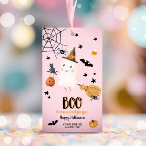 2 editable halloween favor tags boo gift tag costume party trick or treat favor tags birthday party download printable corjl 0479 0261 0009 1