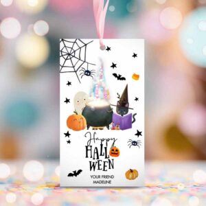 2 editable happy halloween gift tags trick or treat favor tags ghost treat tag personalized download printable template corjl 0261 0480 0009 1