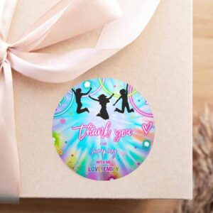 2 editable jump birthday party circle square favor tags tie dye jump glow jump trampoline party lets jump party instant editable file tn 1