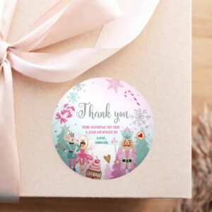 2 editable nutcracker favor tag nutcracker birthday land of sweets thank you tag sugar plum fairy christmas winter pink silver girl corjl 0352 1