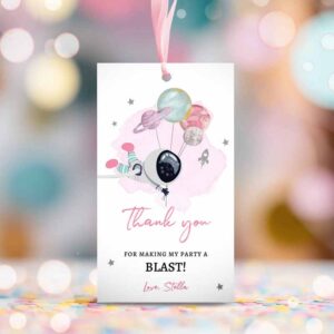 2 editable outer space favor tag space birthday thank you label galaxy gift tags trip around the sun planets template corjl printable 0366 1