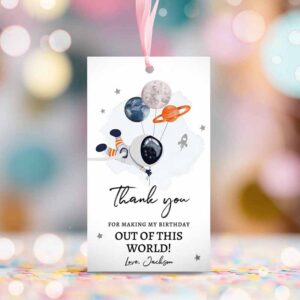2 editable outer space favor tags astronaut birthday thank you label galaxy gift tags trip out of world planets template corjl printable 0366 1