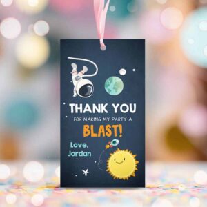 2 editable outer space favor tags space birthday thank you tags label rocket gift tags astronaut party shower template corjl printable 0046 1