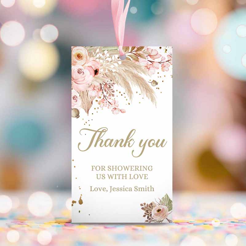 2 editable pampas grass favor tag baby shower thank you tags boho tropical desert gift tag instant download printable corjl template 0395 1