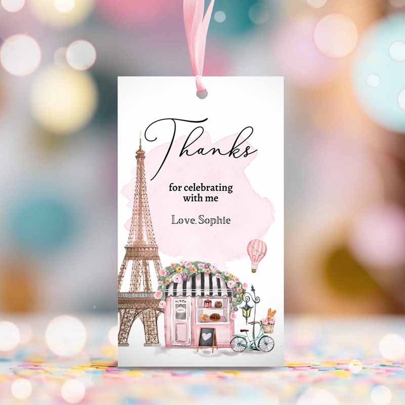 2 editable paris birthday party favor tag french patisserie parisian cafe french baby shower gift tag floral tea party digital corjl template 0441 1