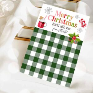 2 editable personalized cookie card merry christmas cookie card gift tag mini cookie packaging printable instant download template corjl 0358 1