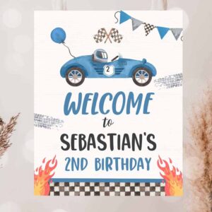 2 editable race car welcome sign two fast birthday party welcome sign race car 2nd birthdaygrowing up two fast party instant download db5 1