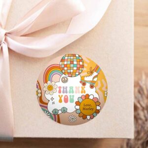 2 editable roller skating favor tag roller skate birthday thank you sticker girl retro skate party download printable corjl template 0459 1