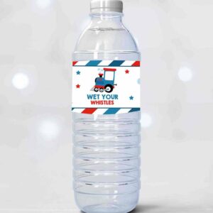 2 editable train water bottle labels chugga chugga two two train birthday party decor train party decor train bottle wraps instant download tc 1
