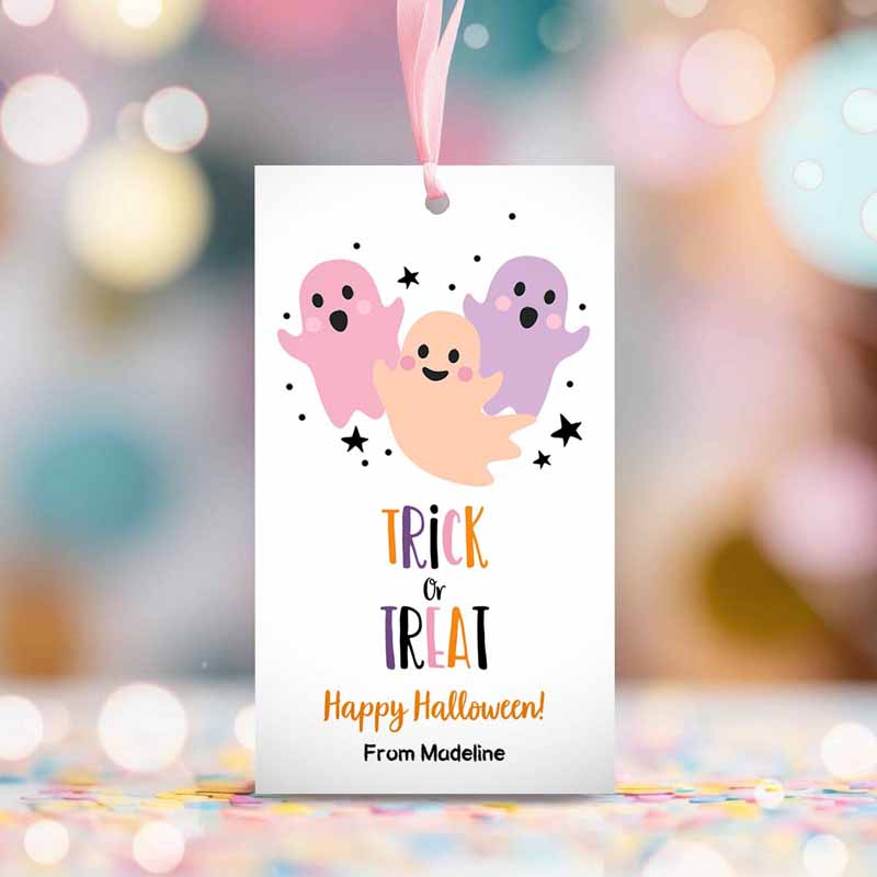 2 editable trick or treat tags halloween favor tags boo gift tags costume party favor tags halloween party download printable kids corjl 0261 1