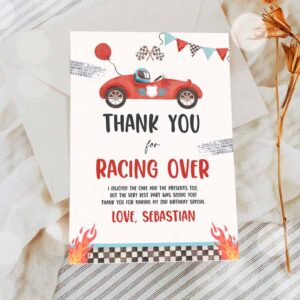 2 editable two fast birthday thank you card red race car thank you cards race car two fast 2 birthday 2nd birthday instant download vr 1