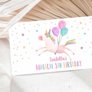 2 editable unicorn birthday party gable box favor label magical unicorn gift box labels girl pink pastel unicorn download printable corjl 0336 1