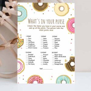 2 editable whats in your purse bridal shower game donut coed shower doughnut mind if i do wedding activity corjl template printable 0050 1