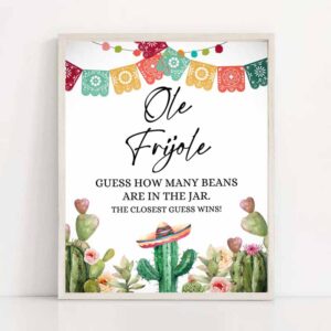 2 fiesta baby shower game guess how many beans ole frijole cactus shower mexican shower activity desert floral instant download printable 0404 1