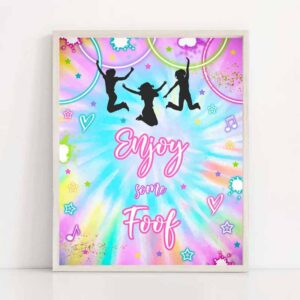 2 jump tie dye birthday party enjoy some food sign tie dye jump birthday glow jump trampoline party lets jump party instant download file tn 1