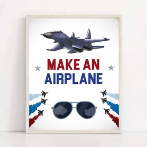 2 make an airplane sign airplane birthday party sign fighter jet fighter pilot military jet top one boy instant download 8x10 printable 0469 1