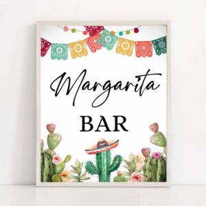 2 margarita bar sign fiesta margarita sign fiesta bridal shower cactus baby shower succulent bar sign desert 8x10 download printable 0404 1