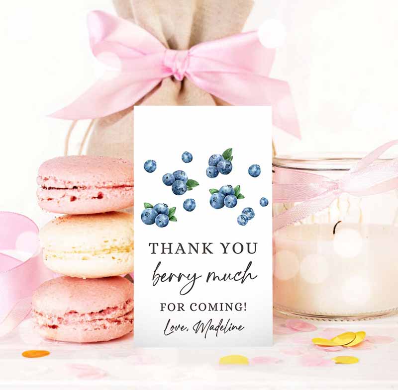 3 editable blueberry favor thank you tags berry first birthday blueberries thank you label berry much tags berry sweet template printable corjl 0399 1