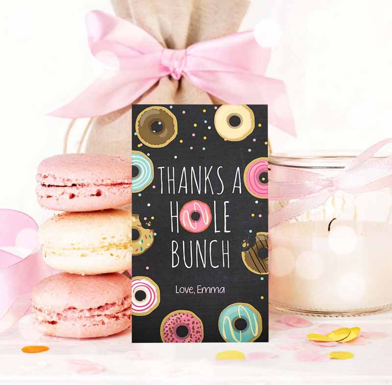 3 editable donut favor tags tag donut birthday donut thank you tags a hole bunch birthday girl pink donut tags template printable corjl 0050 1