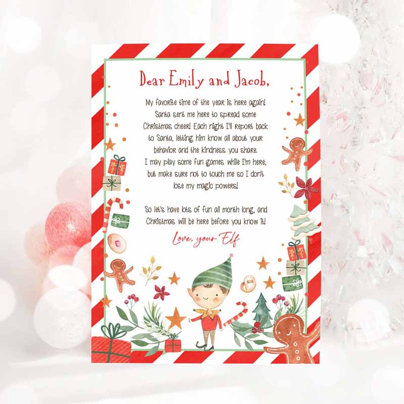 3 Editable Elf Arrival Letter Return Letter Christmas Elf Im Back Elf Welcome Christmas Elf Letter From Your Elf Printable Template 0358